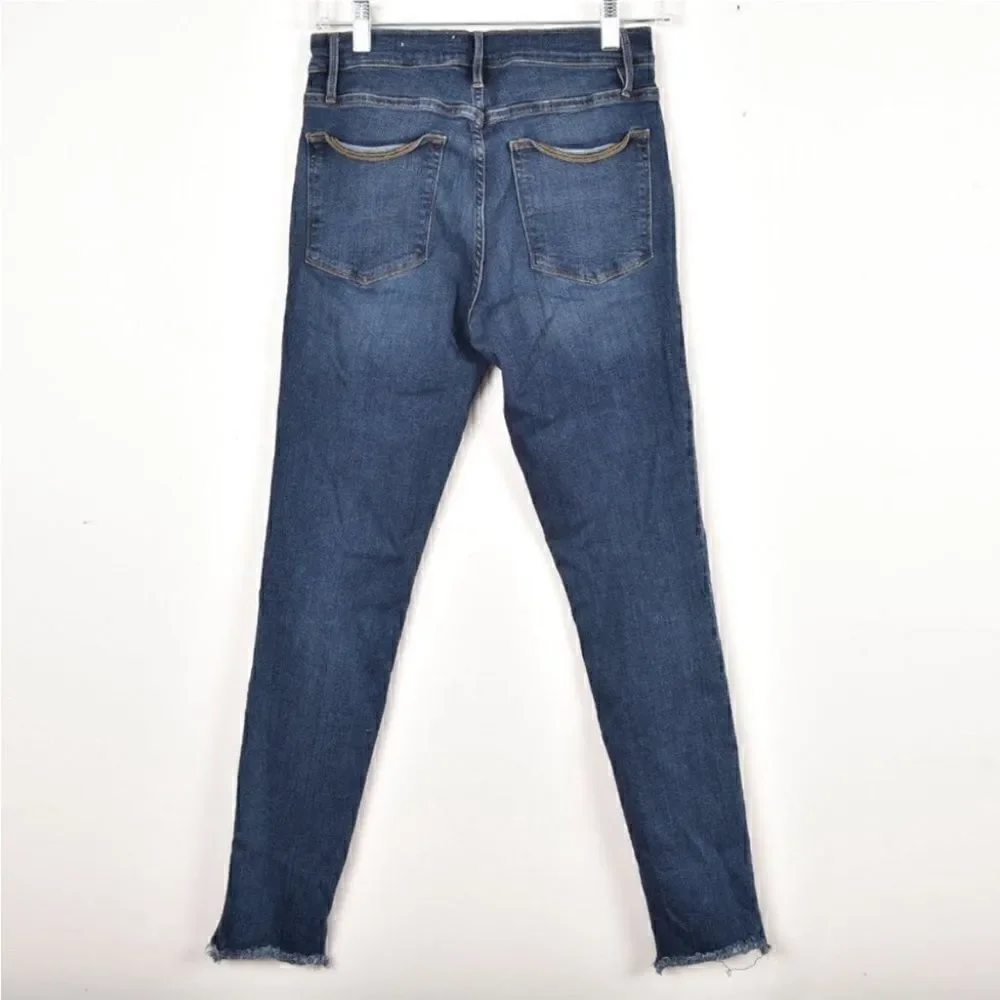 Frame Le High Skinny Triangle Hem Jeans Size 29